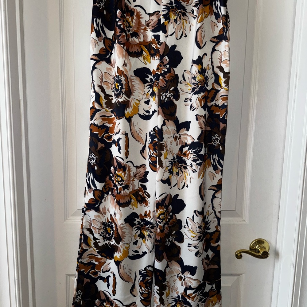 Industry Floral Wide-Leg Pants Silky Size 8 NWT - Picture 4 of 11
